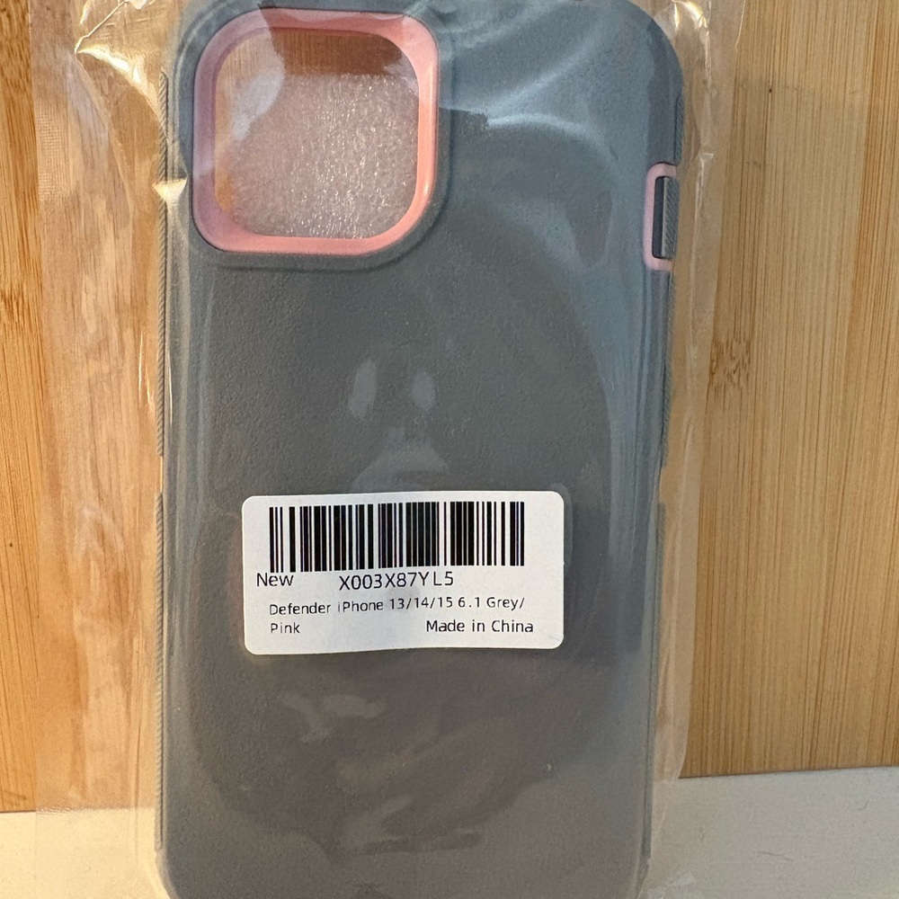 Defender style iPhone 13/14/15 Case - Gray and Pink